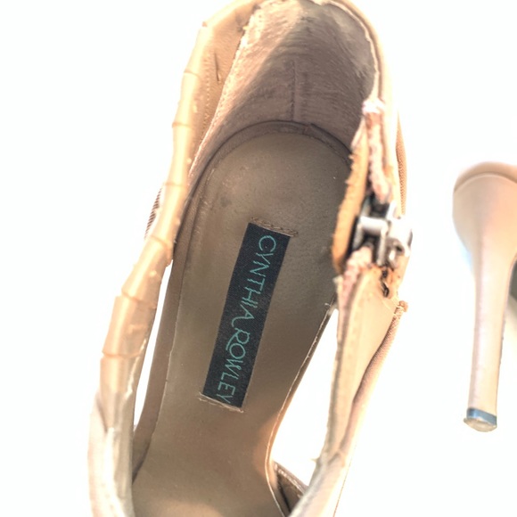 Cynthia Rowley brown leather high heel shoes - Picture 5 of 8